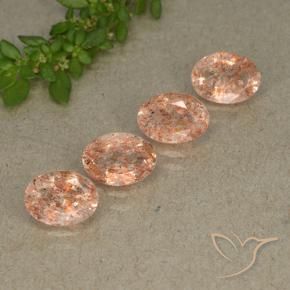 2.78 ct natürliche hellorange Sonnenstein-Edelsteine, Oval, Lichtdurchlässig