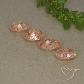 2.78 ct natürliche hellorange Sonnenstein-Edelsteine, Oval, Lichtdurchlässig