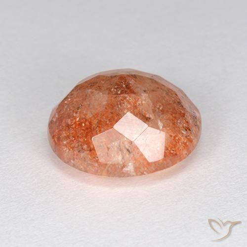 9,17 ctw natürlicher Grapefruit-Orange Sonnenstein, Runden, Lichtdurchlässig