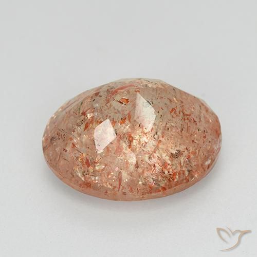 9,17 ctw natürlicher rötlich-orange Sonnenstein, Oval, Transparent