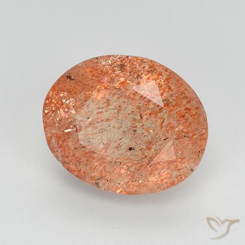 9,17 ctw natürlicher Ingwer-Orange Sonnenstein, Oval, Transparent