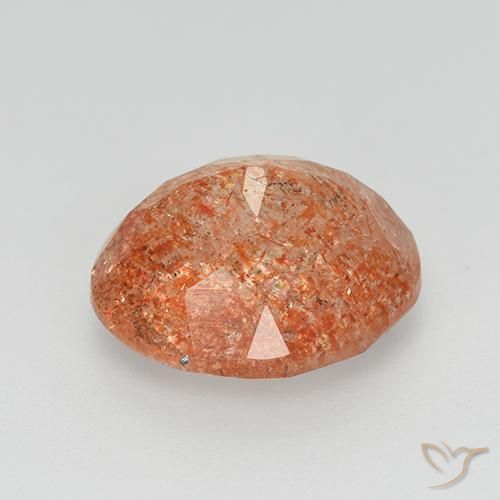 9,17 ctw natürlicher Ingwer-Orange Sonnenstein, Oval, Transparent
