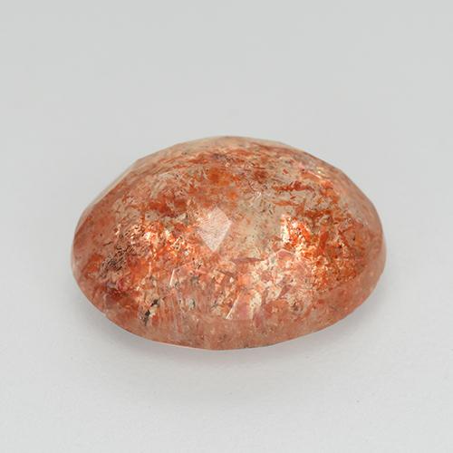 3,32 ctw natürlicher orangefarbener Sonnenstein, Oval Schliff, Transparent