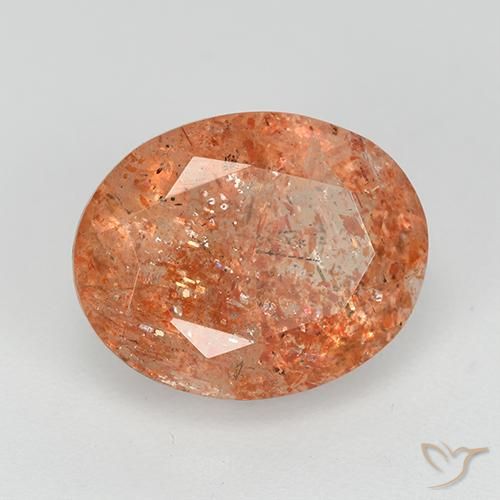 9,17 ctw natürlicher Mittelorange Sonnenstein, Oval, Transparent
