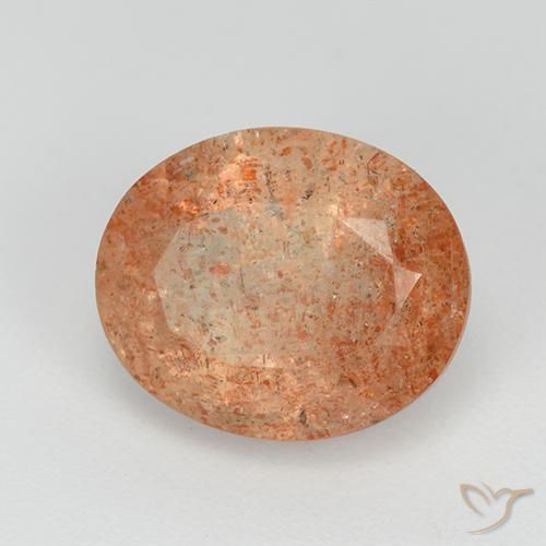 9,17 ctw natürlicher Mittelorange Sonnenstein, Oval, Transparent