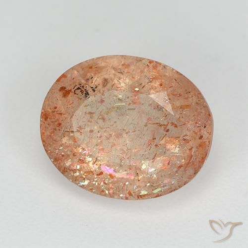9,17 ctw natürlicher hellorange Sonnenstein, Oval, Transparent
