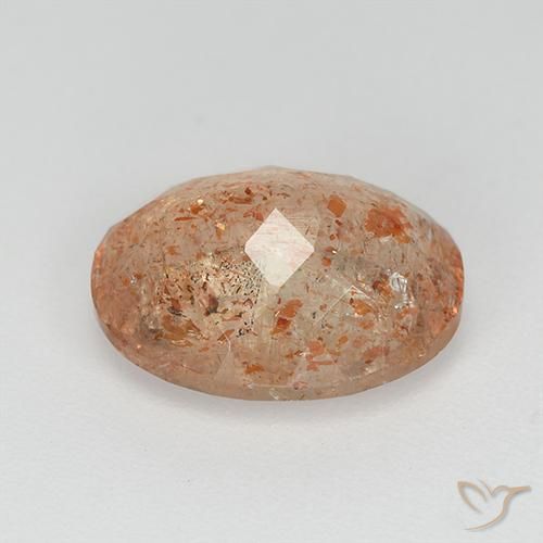 9,17 ctw natürlicher hellorange Sonnenstein, Oval, Transparent