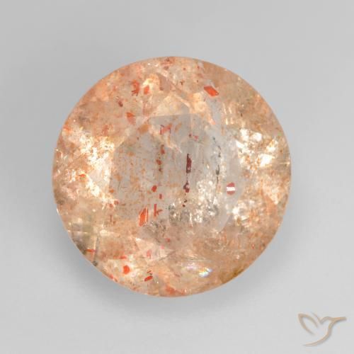 9,17 ctw natürlicher Helle Tigerorange Sonnenstein, Runden, Transparent