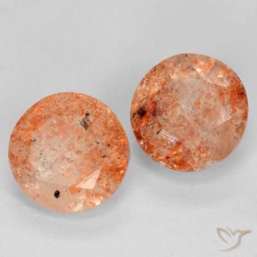 1.82 ct natürliche Mittelorange Sonnenstein-Edelsteine, Runden, Lichtdurchlässig