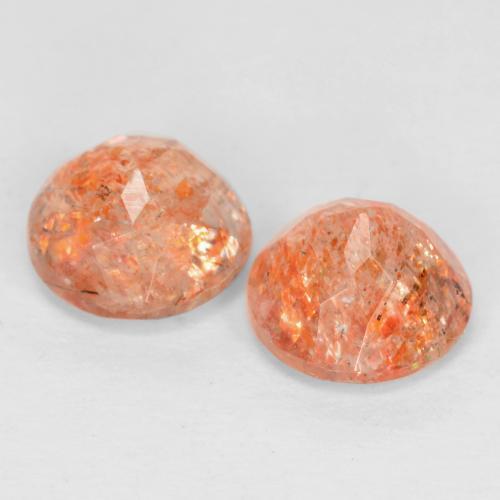 1.67 ct natürliche Mittelorange Sonnenstein-Edelsteine, Rund Schliff, Lichtdurchlässig