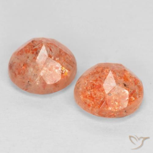 1.76 ct natürliche Mittel-Hellorange Sonnenstein-Edelsteine, Runden, Lichtdurchlässig