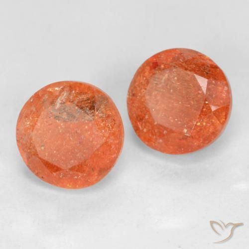 1.96 ct natürliche Mittelorange Sonnenstein-Edelsteine, Runden, Lichtdurchlässig
