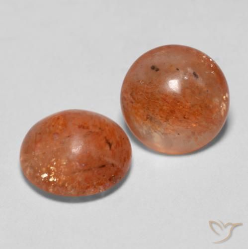 2.04 ct natürliche Mittelorange Sonnenstein-Edelsteine, Runden, Lichtdurchlässig