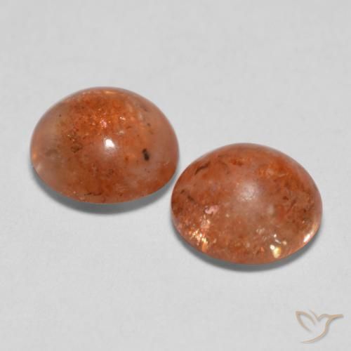 2.04 ct natürliche Mittelorange Sonnenstein-Edelsteine, Runden, Lichtdurchlässig