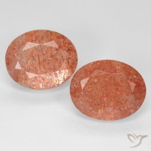 4.91ctw Natürlicher Grapefruit-Orange Sonnenstein, Oval, Lichtdurchlässig