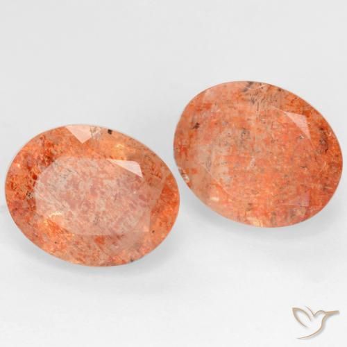 5.15 ct natürliche Mittelorange Sonnenstein-Edelsteine, Oval, Lichtdurchlässig
