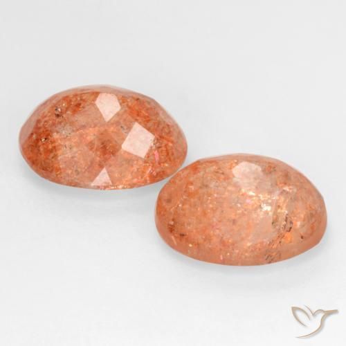 5.15 ct natürliche Mittelorange Sonnenstein-Edelsteine, Oval, Lichtdurchlässig