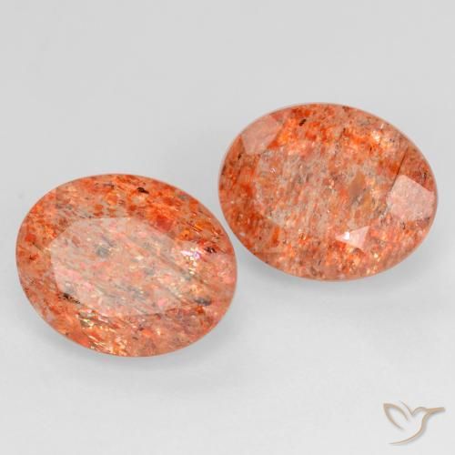 4.65 ct natürliche Mittelorange Sonnenstein-Edelsteine, Oval, Lichtdurchlässig