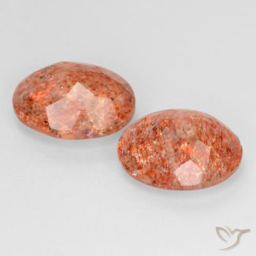 4.65 ct natürliche Mittelorange Sonnenstein-Edelsteine, Oval, Lichtdurchlässig