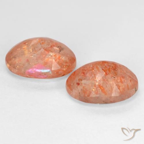 5.24 ct natürliche Mittelorange Sonnenstein-Edelsteine, Oval, Lichtdurchlässig