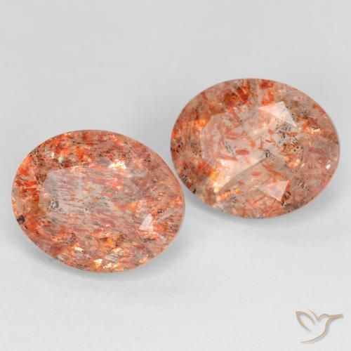 4.83 ct natürliche Warmes Orange Sonnenstein-Edelsteine, Oval, Lichtdurchlässig