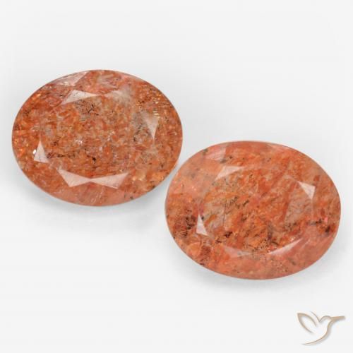 4.99ctw Natürlicher Grapefruit-Orange Sonnenstein, Oval, Lichtdurchlässig