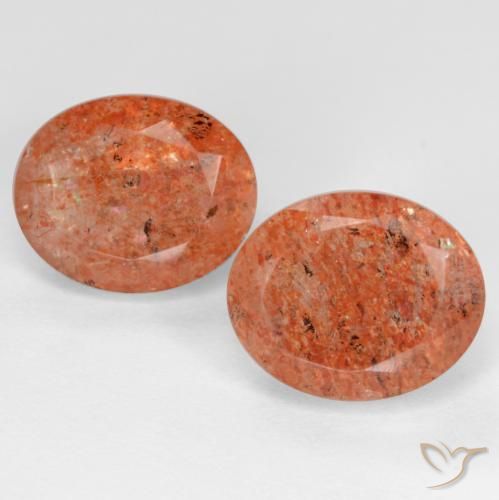 5.55ctw Natürlicher Grapefruit-Orange Sonnenstein, Oval, Lichtdurchlässig