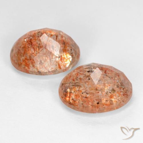 5.73 ct natürliche Ingwer-Orange Sonnenstein-Edelsteine, Oval, Lichtdurchlässig