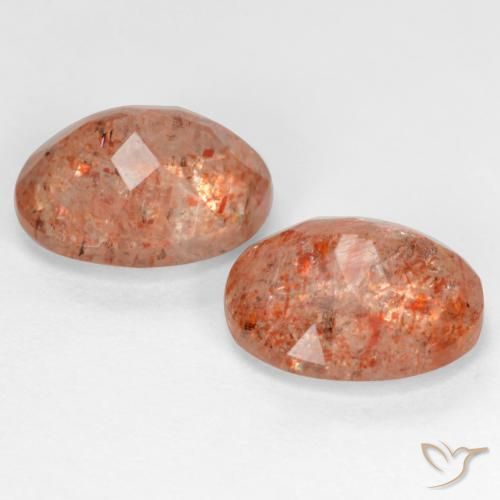 4.88 ct natürliche Mittelorange Sonnenstein-Edelsteine, Oval, Transparent
