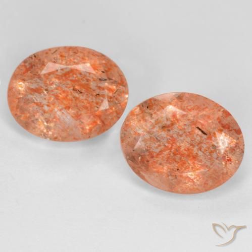 4.30ctw Natürlicher Grapefruit-Orange Sonnenstein, Oval, Transparent