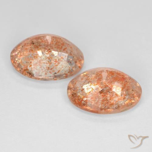4.22 ct natürliche hellorange Sonnenstein-Edelsteine, Oval, Transparent