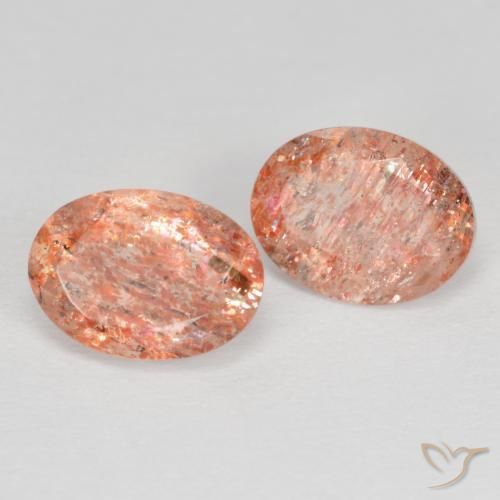 2.30 ct natürliche Mittelorange Sonnenstein-Edelsteine, Oval, Lichtdurchlässig