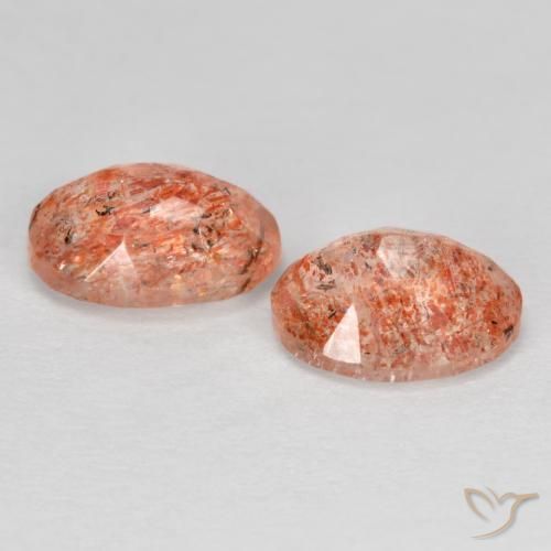 2.30 ct natürliche Mittelorange Sonnenstein-Edelsteine, Oval, Lichtdurchlässig