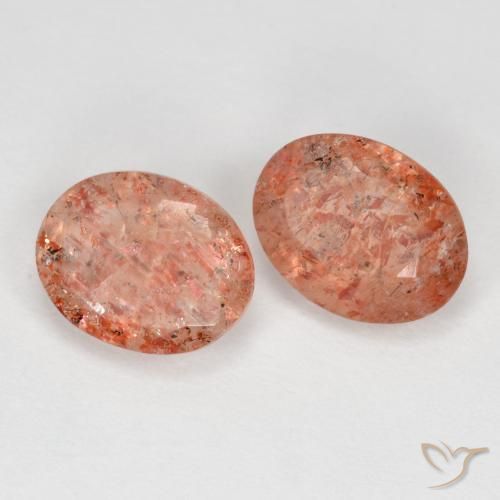 2.23 ct natürliche Mittelorange Sonnenstein-Edelsteine, Oval, Lichtdurchlässig