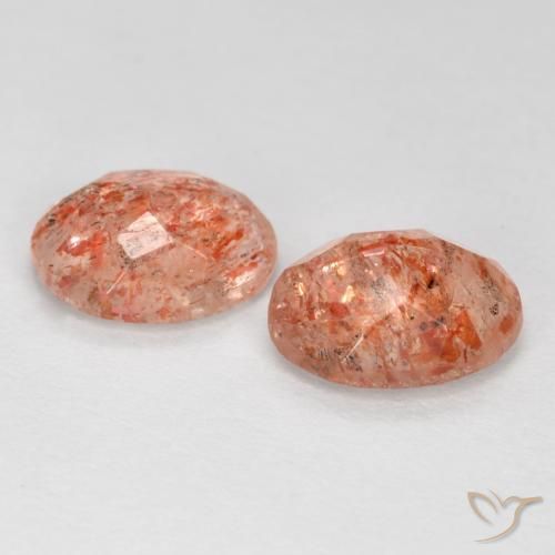 2.23 ct natürliche Mittelorange Sonnenstein-Edelsteine, Oval, Lichtdurchlässig
