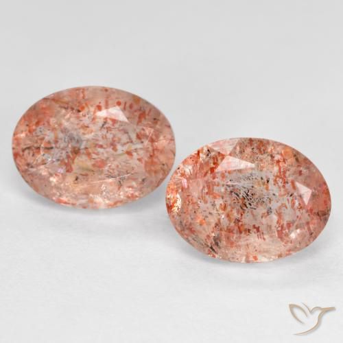 2,81 ct natürliche orangefarbener Sonnenstein-Edelsteine, Oval Schliff, Lichtdurchlässig