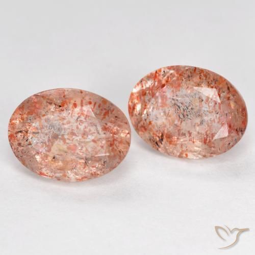 2,81 ct natürliche orangefarbener Sonnenstein-Edelsteine, Oval Schliff, Lichtdurchlässig