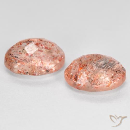 2,81 ct natürliche orangefarbener Sonnenstein-Edelsteine, Oval Schliff, Lichtdurchlässig