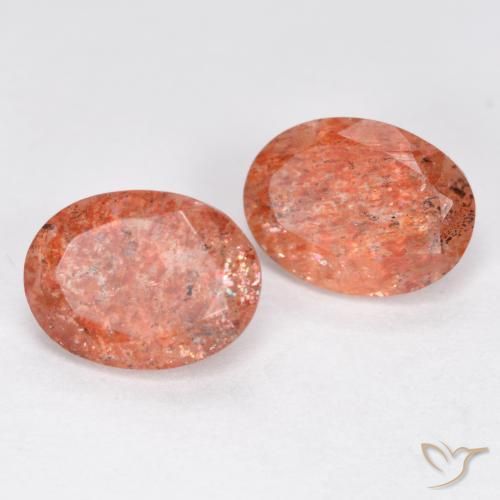 2.50 ct natürliche Mittelorange Sonnenstein-Edelsteine, Oval, Lichtdurchlässig