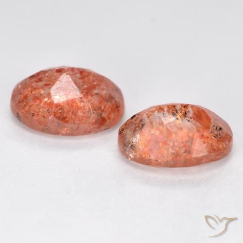 2.50 ct natürliche Mittelorange Sonnenstein-Edelsteine, Oval, Lichtdurchlässig