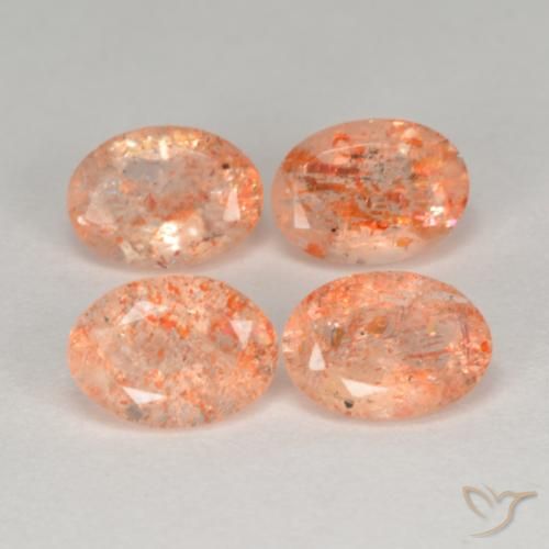 3.38ctw Natürlicher Ingwer-Orange Sonnenstein, Oval, Lichtdurchlässig