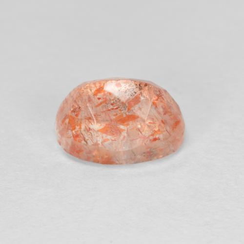 1,53 ctw natürlicher orangefarbener Sonnenstein, Oval Schliff, Lichtdurchlässig