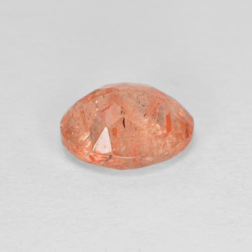 1,37 ctw natürlicher orangefarbener Sonnenstein, Oval Schliff, Lichtdurchlässig