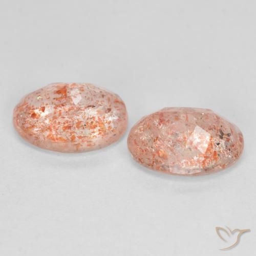 2.26 ct natürliche hellorange Sonnenstein-Edelsteine, Oval, Lichtdurchlässig
