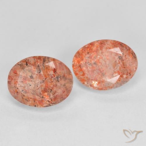 2.32 ct natürliche Mittelorange Sonnenstein-Edelsteine, Oval, Lichtdurchlässig