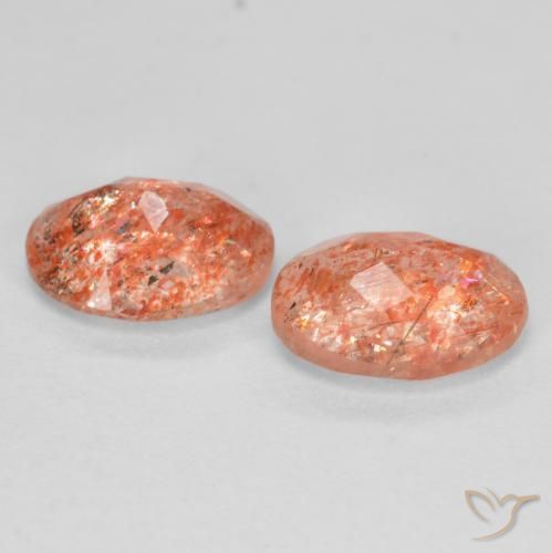 2.25 ct natürliche Mittelorange Sonnenstein-Edelsteine, Oval, Lichtdurchlässig