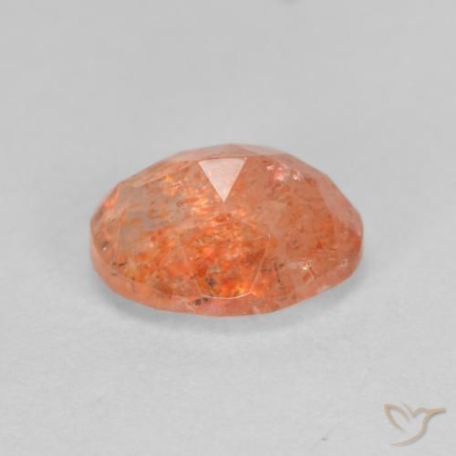 9,17 ctw natürlicher hellorange Sonnenstein, Oval, Lichtdurchlässig