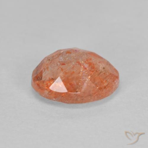 9,17 ctw natürlicher Grapefruit-Orange Sonnenstein, Oval, Lichtdurchlässig
