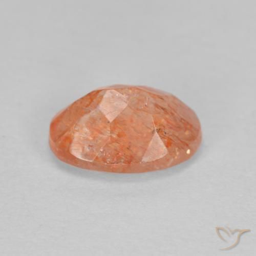9,17 ctw natürlicher rötlich-orange Sonnenstein, Oval, Lichtdurchlässig