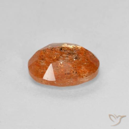 9,17 ctw natürlicher rötlich-orange Sonnenstein, Oval, Lichtdurchlässig